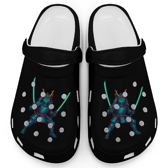 Legendary Samurai Cat – Epic Warrior Design” Clogs