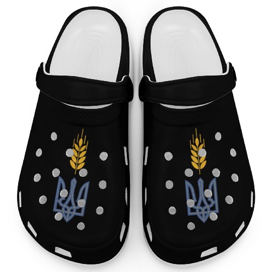 Ukraine Trident Wheat Symbol Ukrainian Heritage Clogs