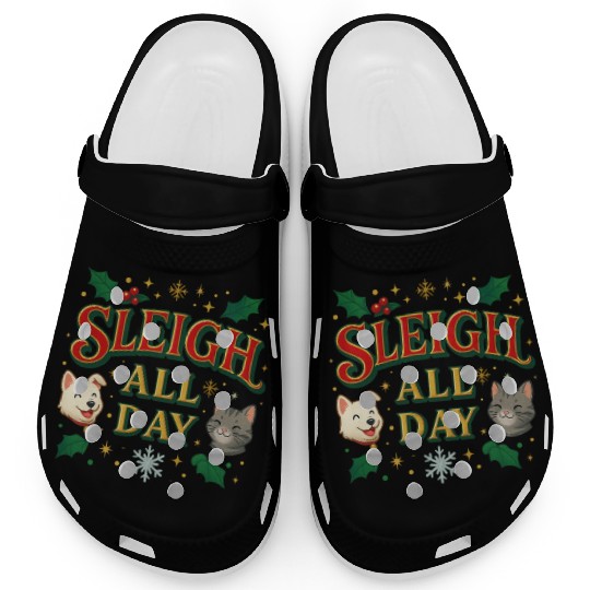 Sleigh All Day – Cute Holiday Pet Edition Clogs