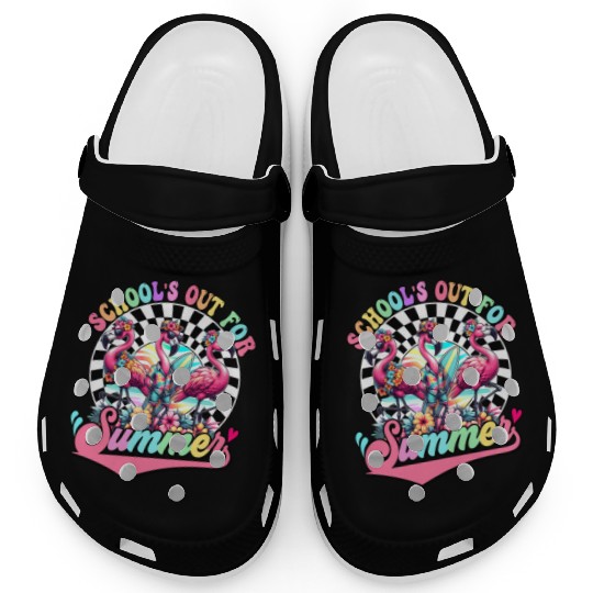 Schools Out For Summer Flamingo Teaches Students Clogs