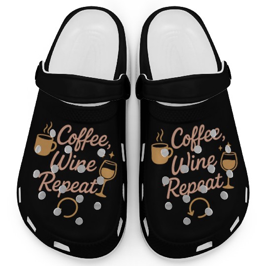 Single Mom Life Chaos Coordinator Wine Coffee Clogs