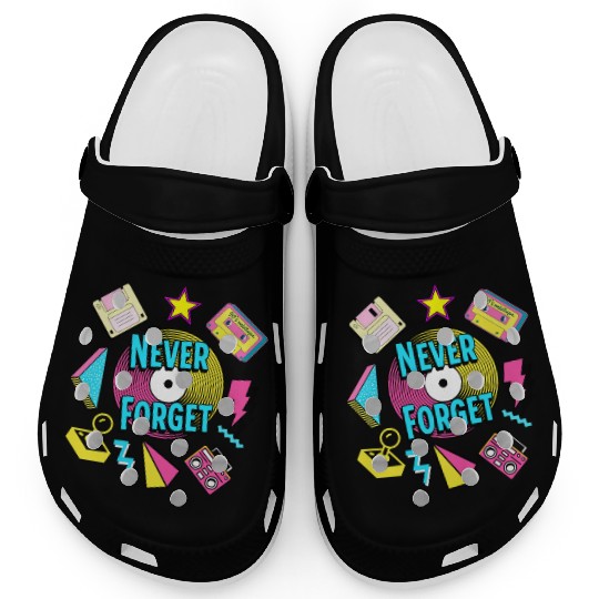 Never Forget 90s Retro Nostalgia Clogs