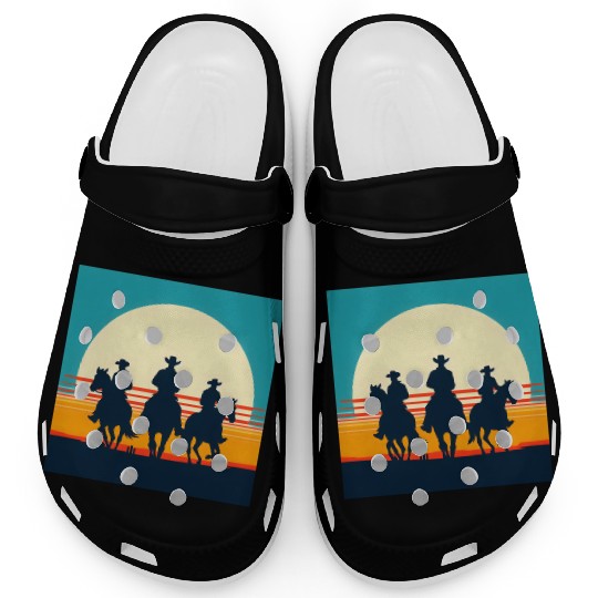 Wild West Sunset Cowboy Clogs