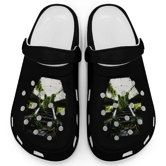 Echoes of Growth Nature Reclaims the Halls Clogs