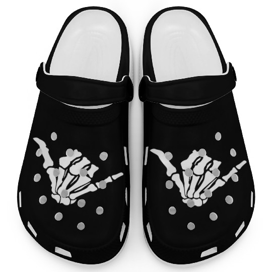 Skeleton Shaka Hand – Bone Hang Loose Clogs