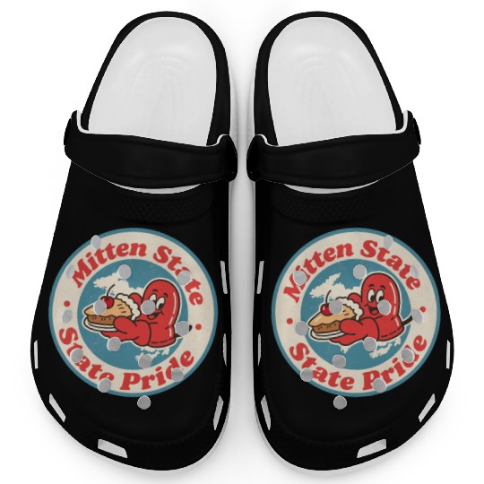 Great Lakes Charm Michigan Mitten Vintage Style Clogs