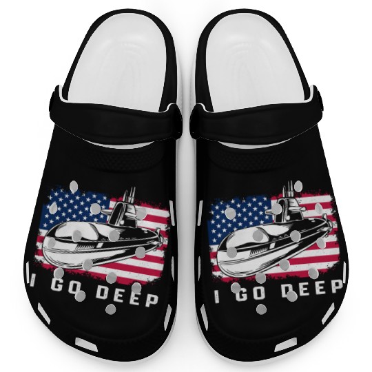 Patriotic American Submarine Veteran Clogs