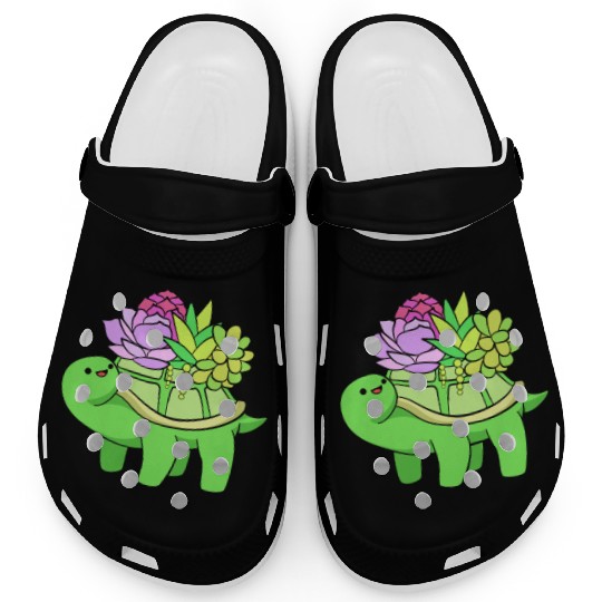 Succulent Plant Lover Turtle Clogs