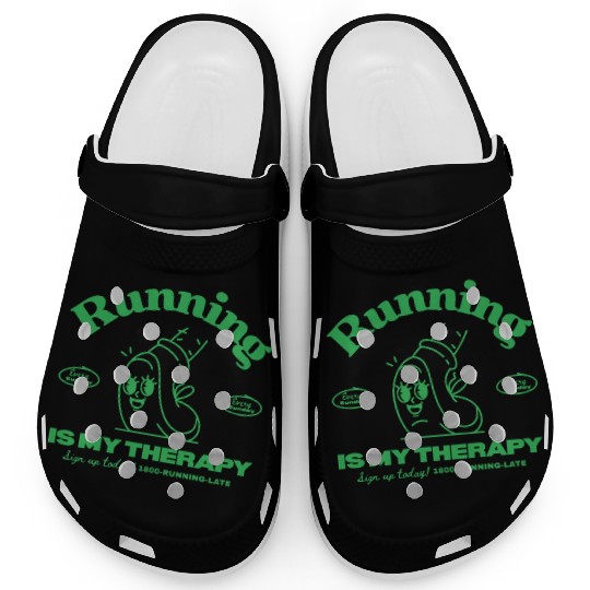Running Is My Therapy Design Clogs