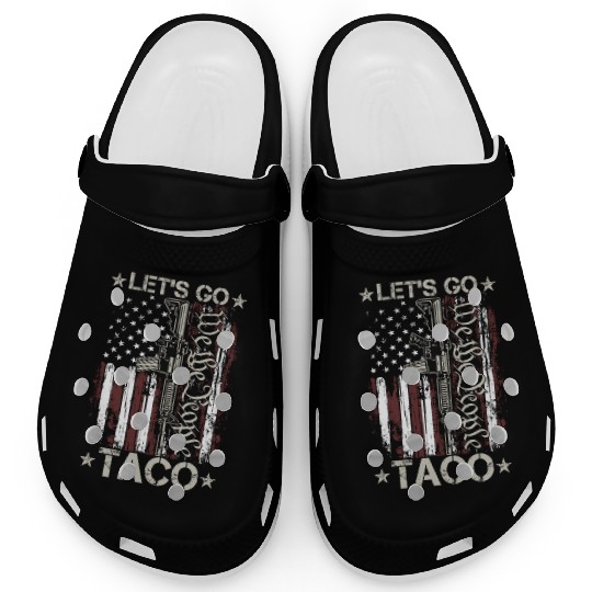 Let’s Go Taco American Flag Clogs