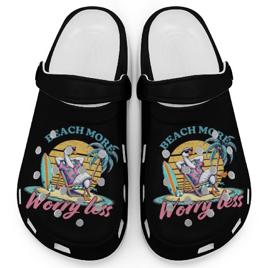 Summer Beach more worry less Clogs