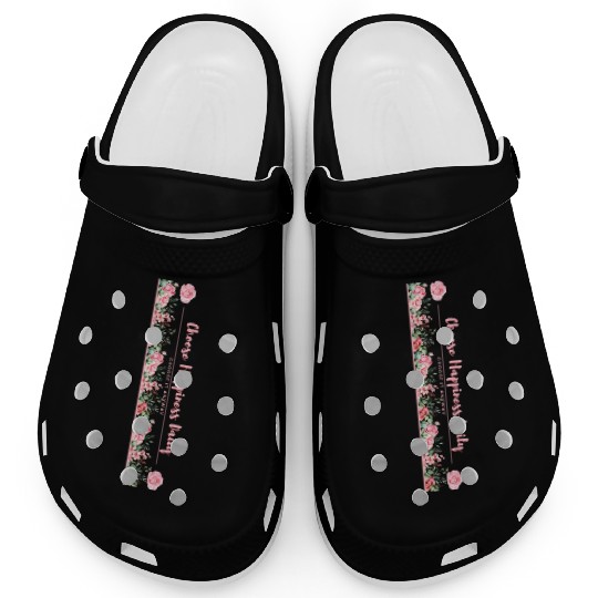 Choose Happiness Quote Design - Vertical Floral Clogs