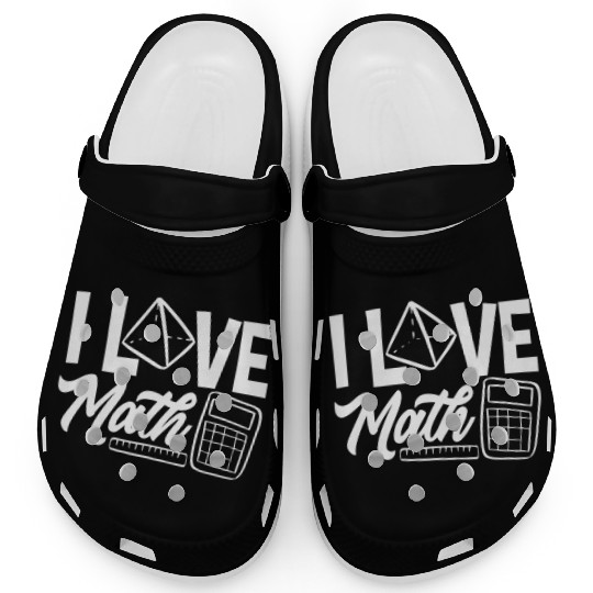 Math Teacher I Love Math Geometric Vibes Clogs