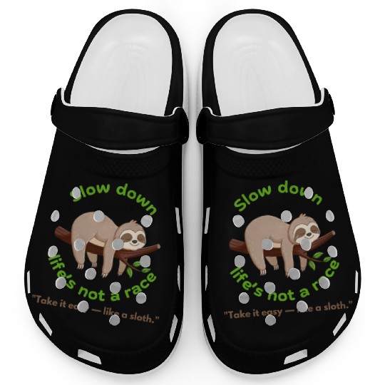 Take It Slow – Sloth Vibe Clogs for Kids & Youth
