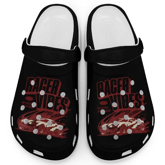 Vintage Racer Vibes Car Speed Passion Art Clogs