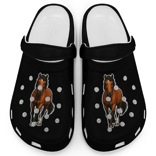 Realistic Brown Horse – Majestic Horse Clogs