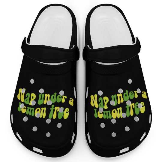 Nap Under a Lemon Tree Retro Design Clogs