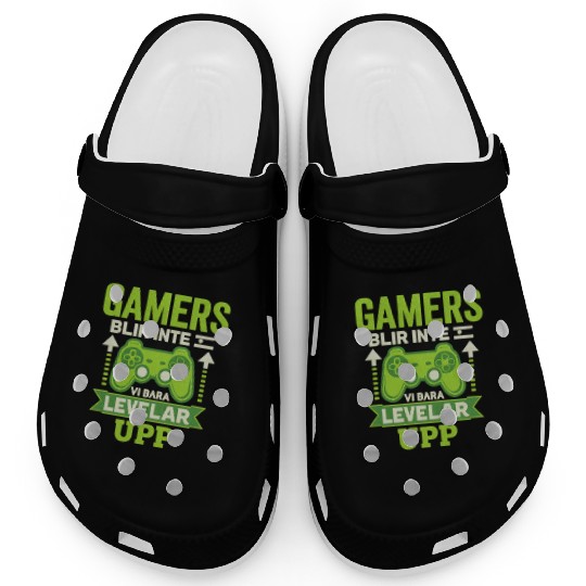 Gamers Don't Age, We Just Level Up - Embroidery Clogs