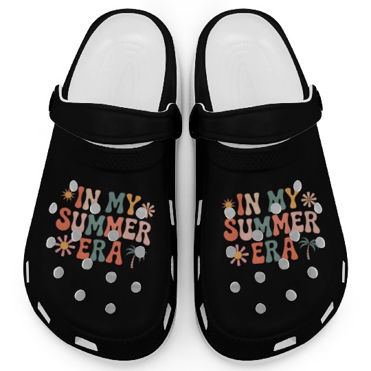 In My Summer Era Groovy Last Day of School Teacher Clogs