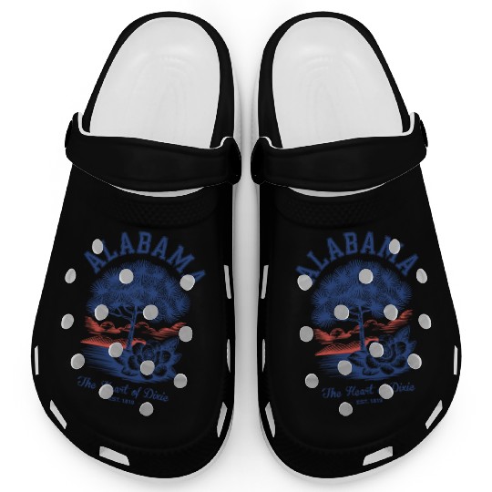 Albm State Outline – License Plate Art Clogs