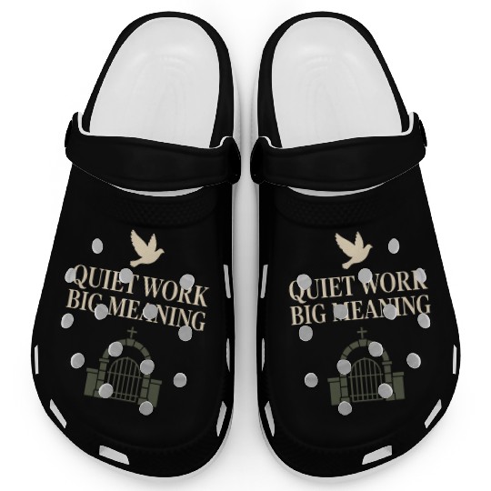 Cemetery Worker Groundskeeper Graveyard Memorial Clogs