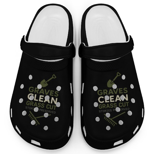 Cemetery Worker Groundskeeper Graveyard Memorial Clogs