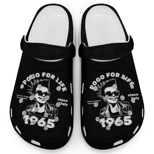 60th Birthday Pogo For Life Since 07/1965 Clogs