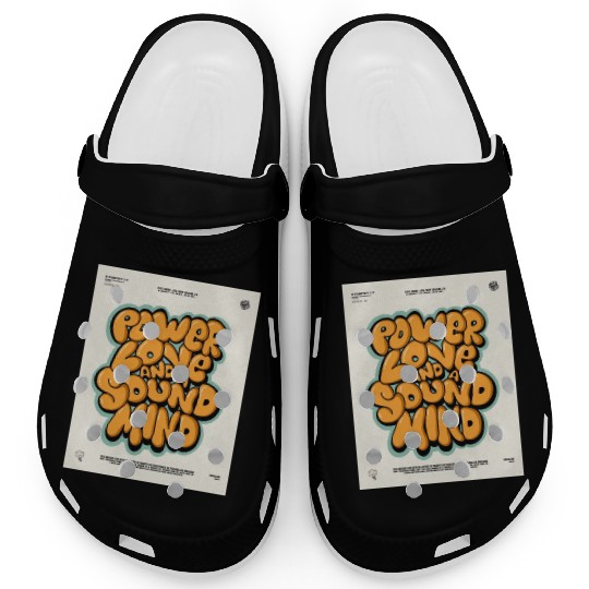Power. Love. Mind Sound – Aesthetic Yellow Quote f Clogs