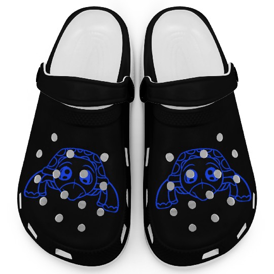 Turtle cute googly eyes little child happy cool Clogs