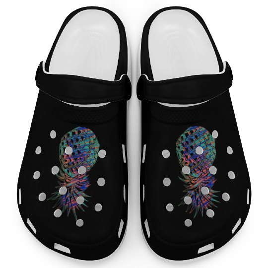 Neon Pineapple Clogs