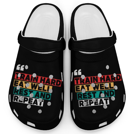 Colorful Modern Typography Motivational Quote T Clogs