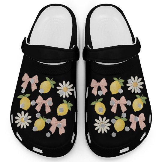 Lemon Bow Summer Vacation Clogs