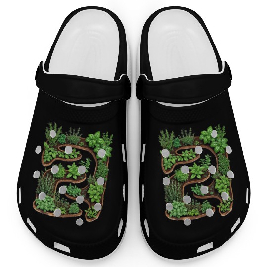 City Herb Garden Oasis Blueprint Clogs