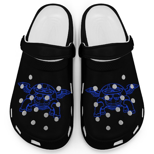 Turtle angel heaven wings halo flying holy funny Clogs