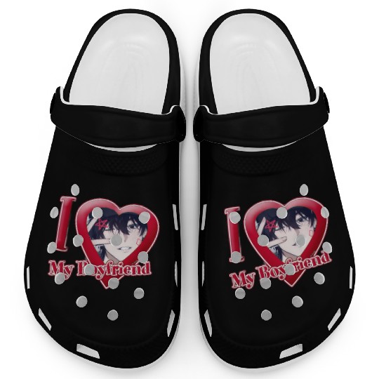 I Love My BF – Cute Minimal Logo Clogs