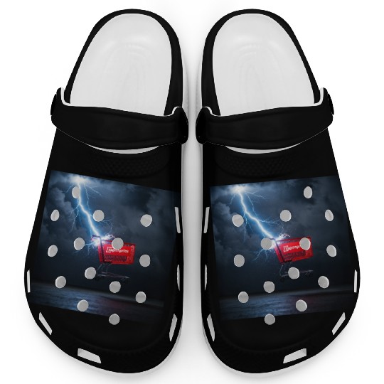 Electric Storm Art Clogs