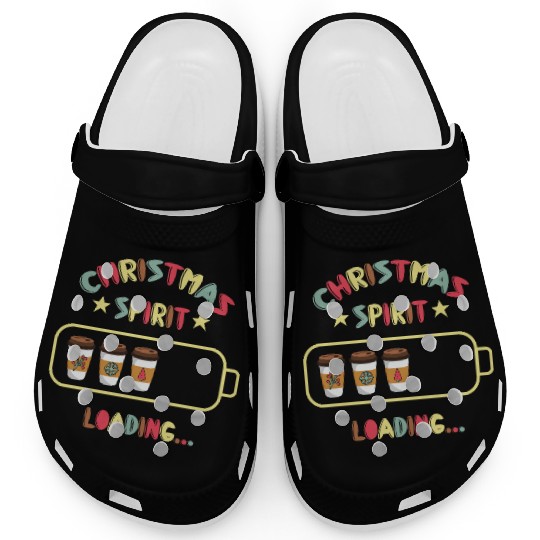 Christmas Spirit Loading X mas Coffee Clogs