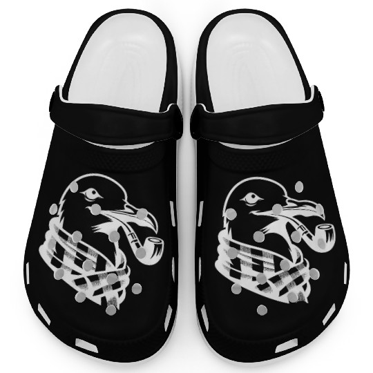 Nordic Seagull Art With Sailor Flair Clogs