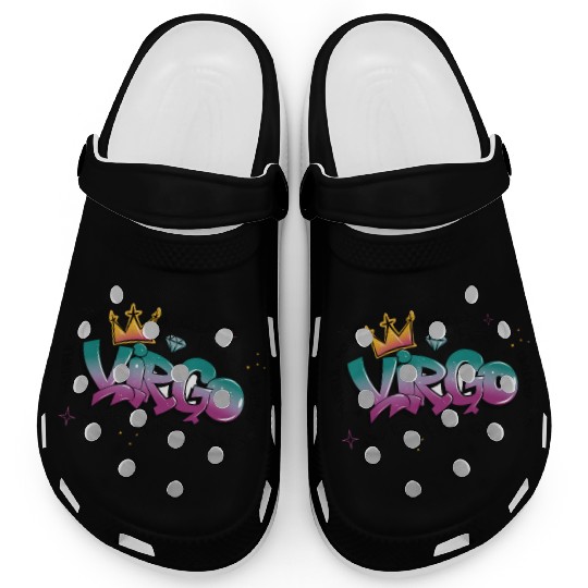Virgo Graffiti Zodiac Art Clogs
