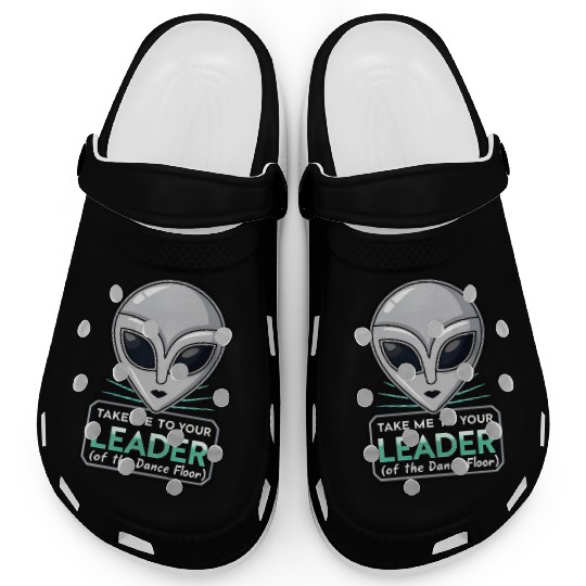Take Me To Your Leader Alien Rave Retro 2000s Y2K Clogs