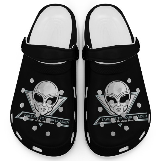 Take Me To Your Leader Alien Rave Retro 2000s Y2K Clogs