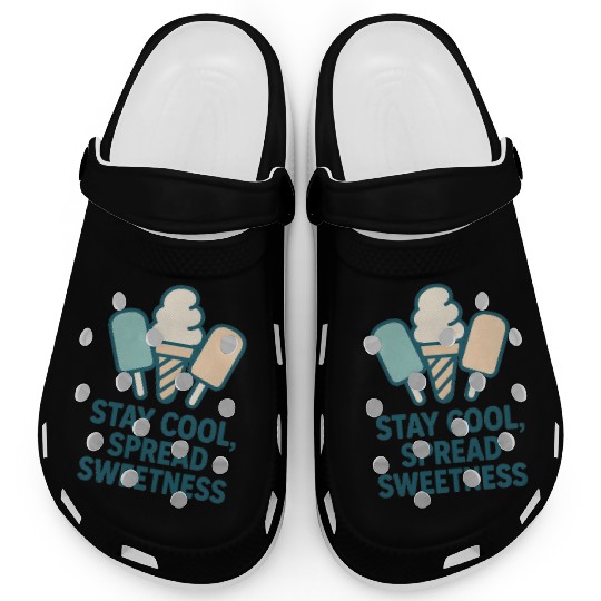 Stay Cool, Spread Sweetness Cute Ice Cream Cone Clogs