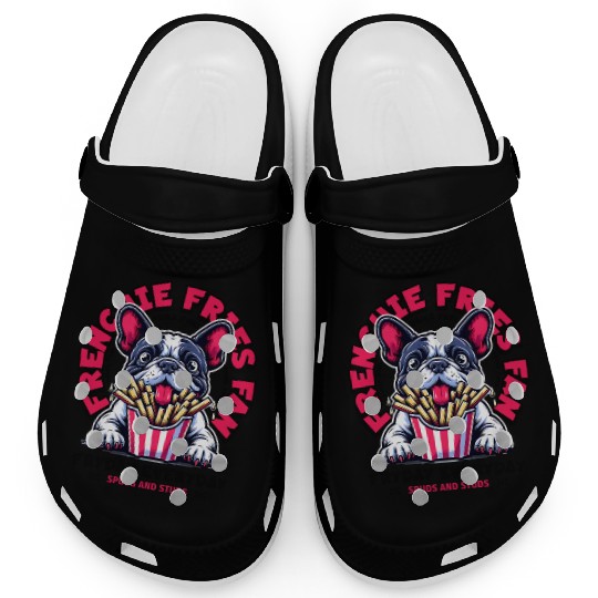 Frenchie Fries Fan Clogs