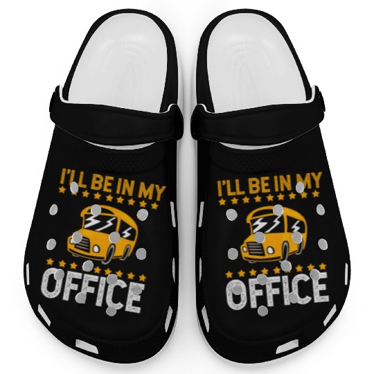 Funny School Bus Drivers Yellow Bus Clogs