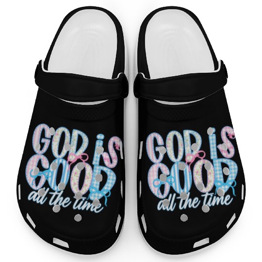 God Is Good All The Time Preppy Boho Christian Clogs