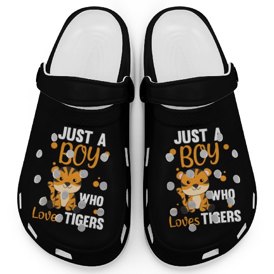 Just A Boy Who Loves Tigers Sweet Animals Tiger Clogs