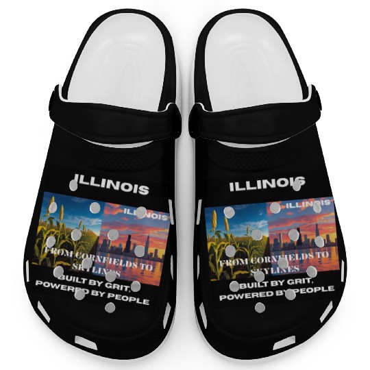 Illinois Midwest Mosaic Art Clogs