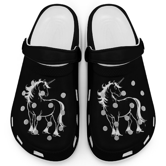 Majestic Unicorn Outline Clogs