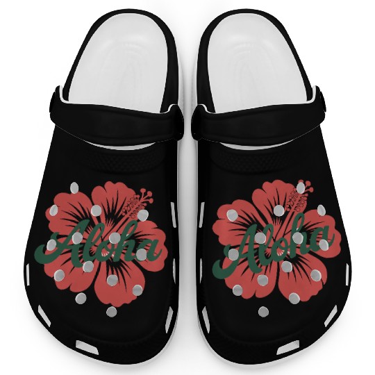 Tropical Hibiscus Aloha Clogs