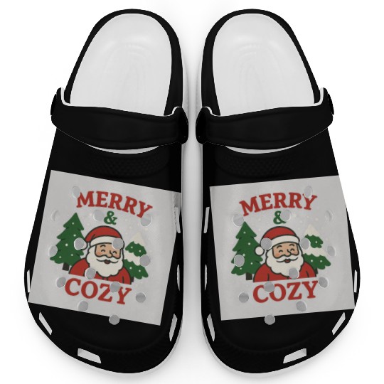 Christmas Graphic Festive Merry Cozy Clogs